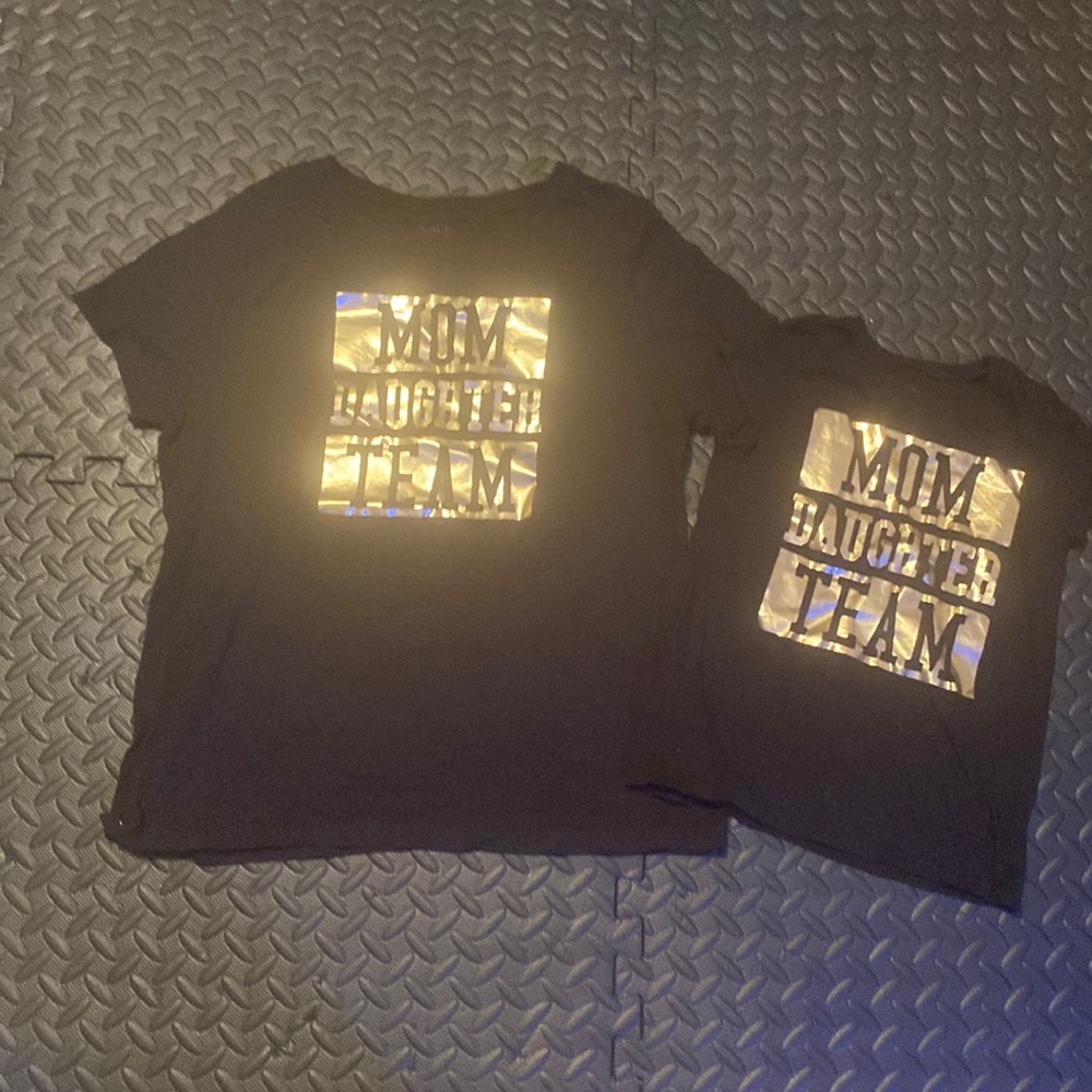 Mom Daughter Team matching Tees